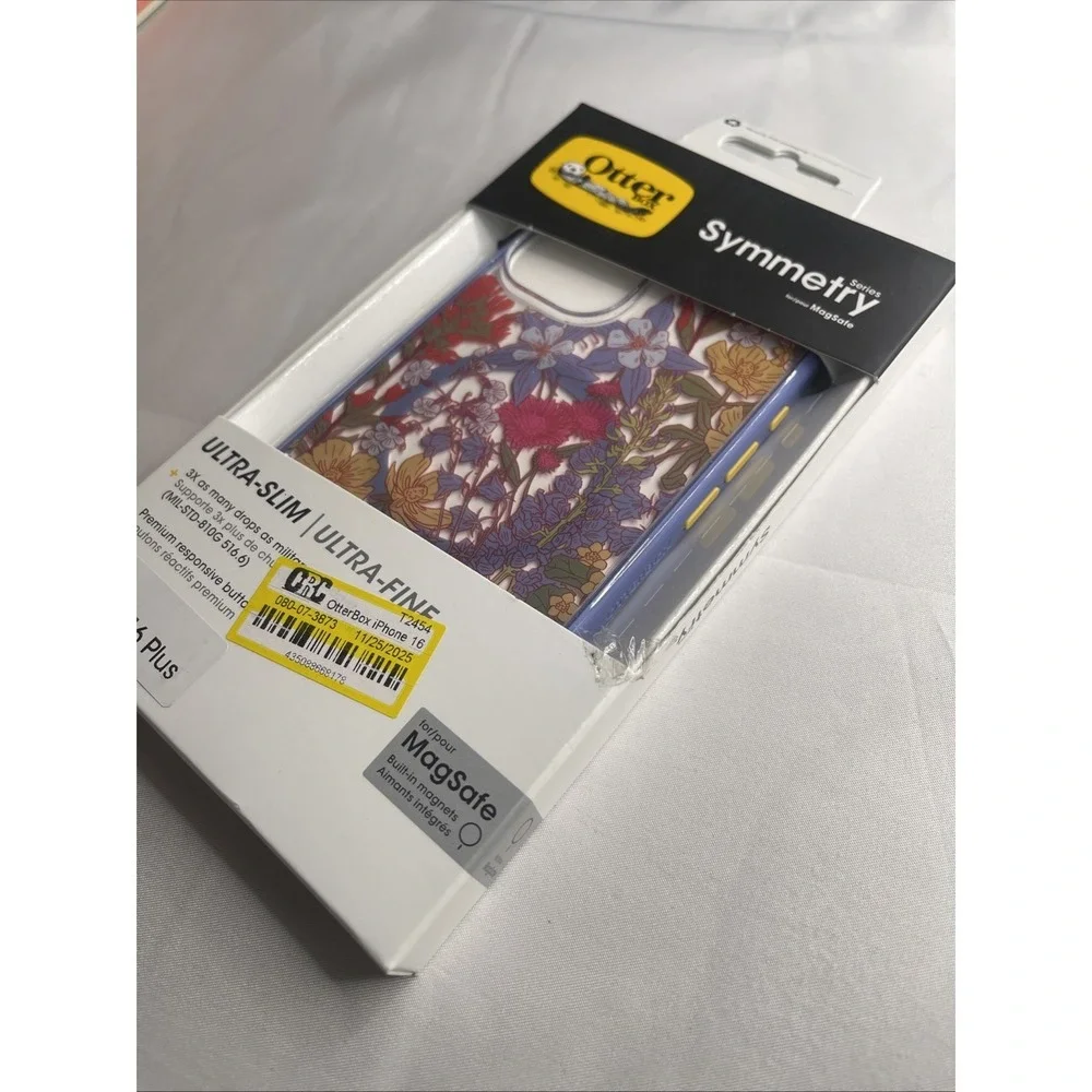 OtterBox Symmetry Series MagSafe Case for iPhone 16 Plus Floral Purple Open Box
